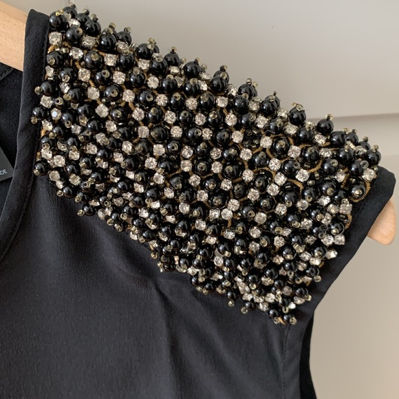 Club Monaco Black Silk Mini Dress - Picture 3 of 4